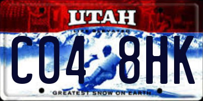UT license plate C048HK