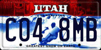 UT license plate C048MB