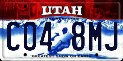 UT license plate C048MJ