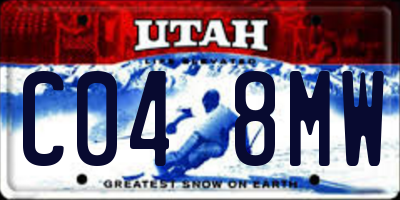 UT license plate C048MW