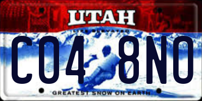 UT license plate C048NO