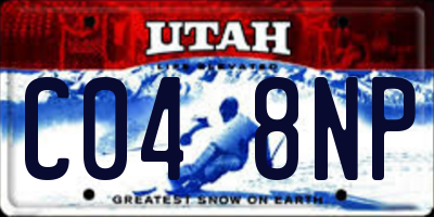 UT license plate C048NP