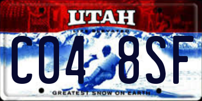 UT license plate C048SF