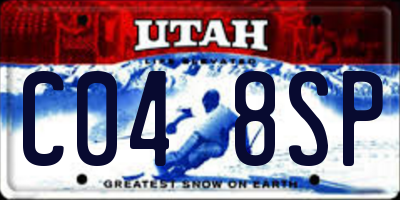 UT license plate C048SP