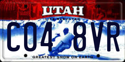 UT license plate C048VR