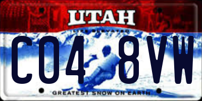 UT license plate C048VW
