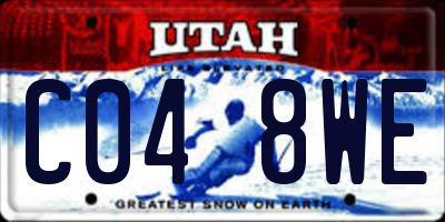 UT license plate C048WE