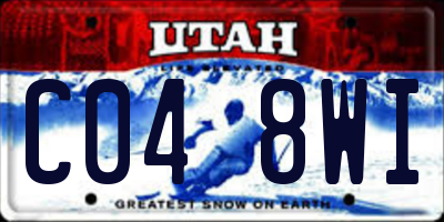 UT license plate C048WI