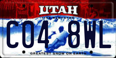 UT license plate C048WL