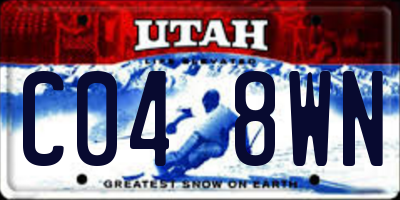 UT license plate C048WN