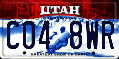 UT license plate C048WR