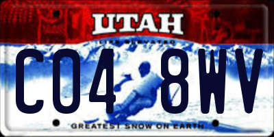 UT license plate C048WV