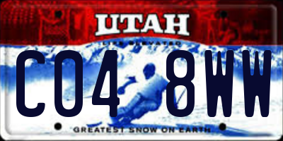 UT license plate C048WW