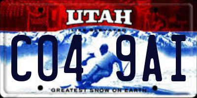 UT license plate C049AI