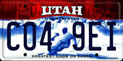 UT license plate C049EI