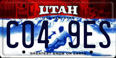 UT license plate C049ES