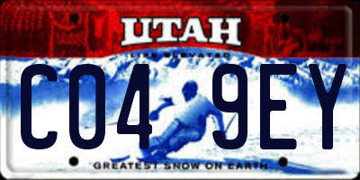 UT license plate C049EY