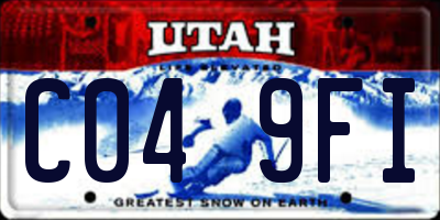 UT license plate C049FI