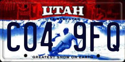 UT license plate C049FQ