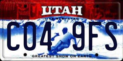 UT license plate C049FS
