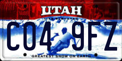 UT license plate C049FZ