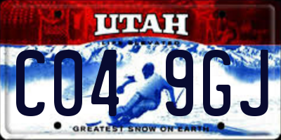 UT license plate C049GJ