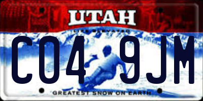 UT license plate C049JM