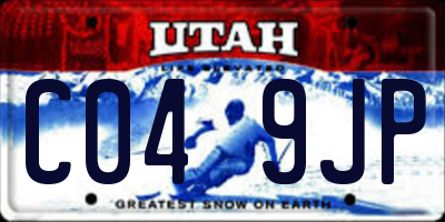 UT license plate C049JP