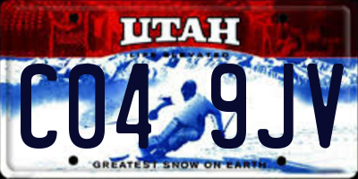 UT license plate C049JV