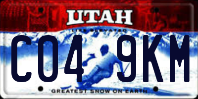 UT license plate C049KM