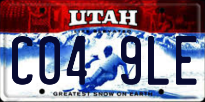 UT license plate C049LE