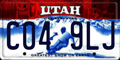 UT license plate C049LJ