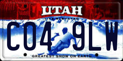 UT license plate C049LW