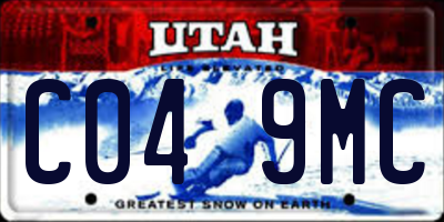 UT license plate C049MC