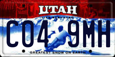 UT license plate C049MH