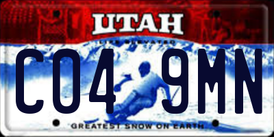 UT license plate C049MN