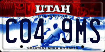 UT license plate C049MS
