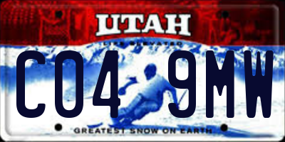 UT license plate C049MW