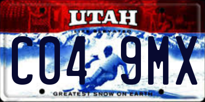 UT license plate C049MX