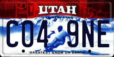 UT license plate C049NE