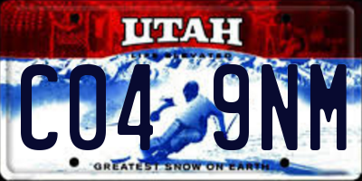 UT license plate C049NM