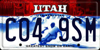 UT license plate C049SM