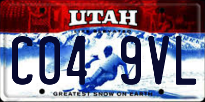 UT license plate C049VL