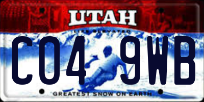 UT license plate C049WB