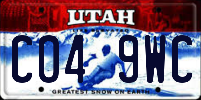 UT license plate C049WC