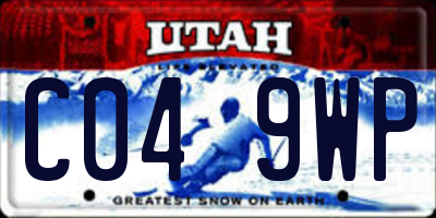 UT license plate C049WP