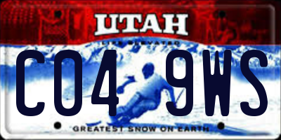 UT license plate C049WS