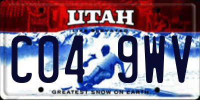 UT license plate C049WV