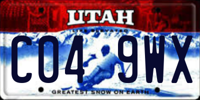 UT license plate C049WX