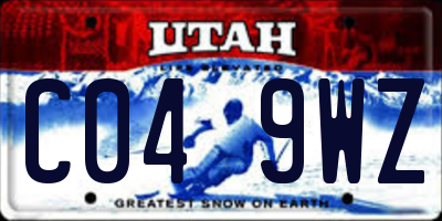 UT license plate C049WZ